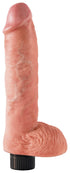 King Cock 10 in. Vibrating Cock with Balls Flesh